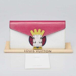 Louis Vuitton Limited Edition Pivoine Epi Leather Tribal Mask Sarah Wallet